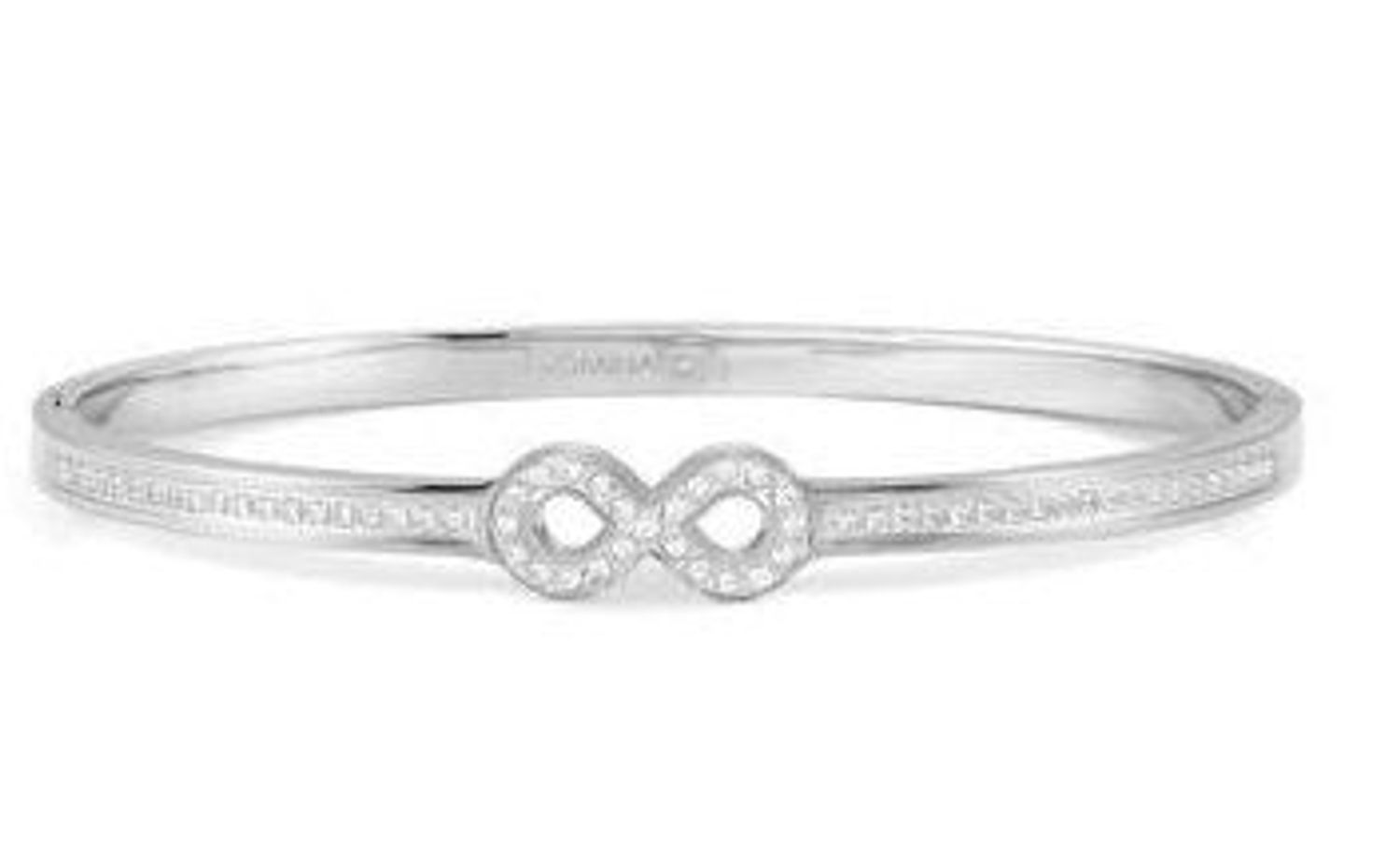 Bransoletka damska sztywna z nieskończonością i cyrkoniami Nomination 029501 065 z kolekcji Pretty Bangles. Bransoletka wykonana z najwyższej jakości stali szlachetnej, dzięki czemu jej posiadaczka będzie mogła długo cieszyć się jej pięknym wyg.jpg